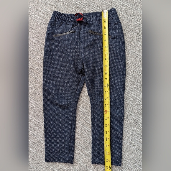 Zara Boys (Size 4/5) Drawstring Navy Blue With Specles Joggers/Sweatpants - Picture 5 of 8